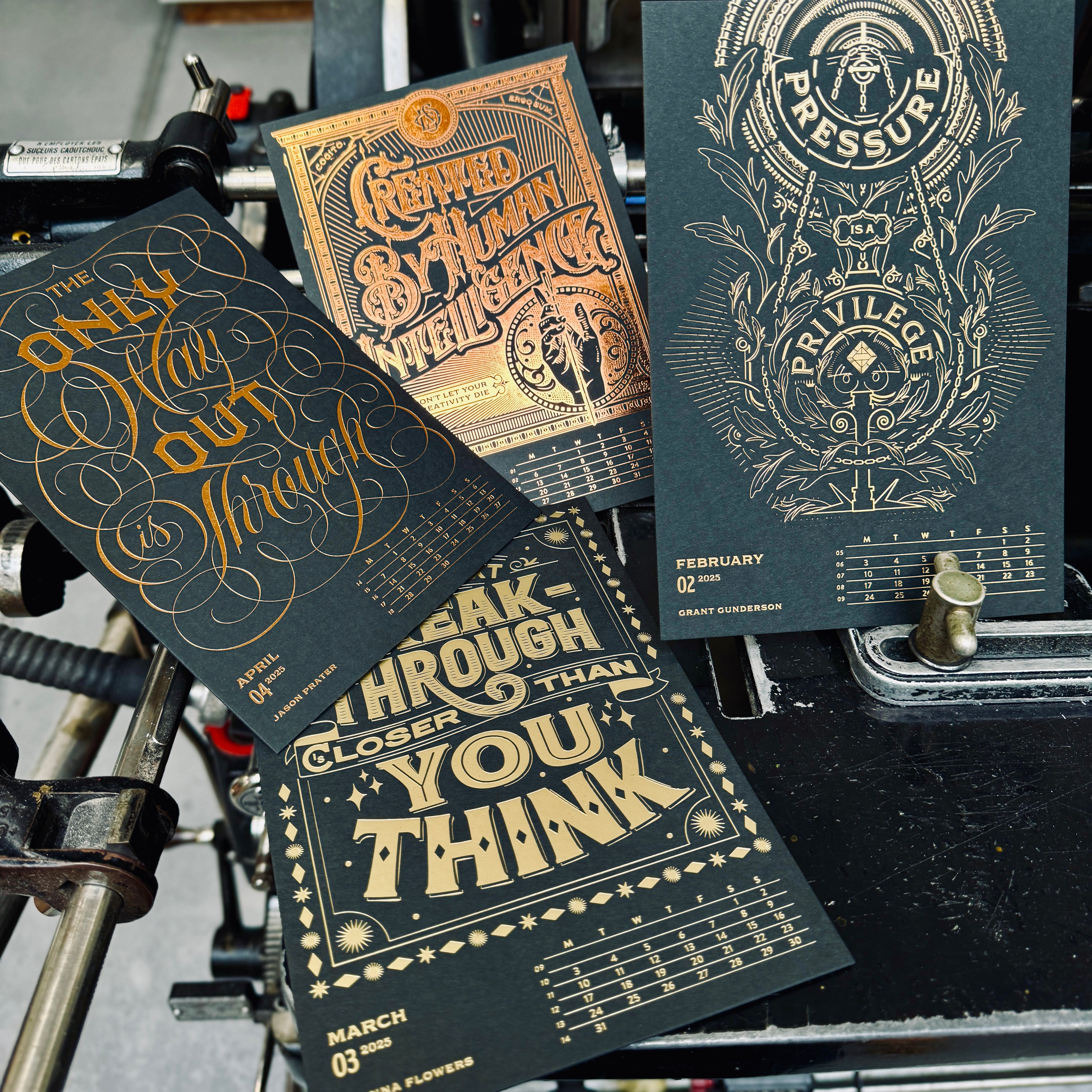 2025 LETTERPRESS CALENDAR - 4 EDITIONS 2025 LETTERPRESS CALENDAR - 4 EDITIONS