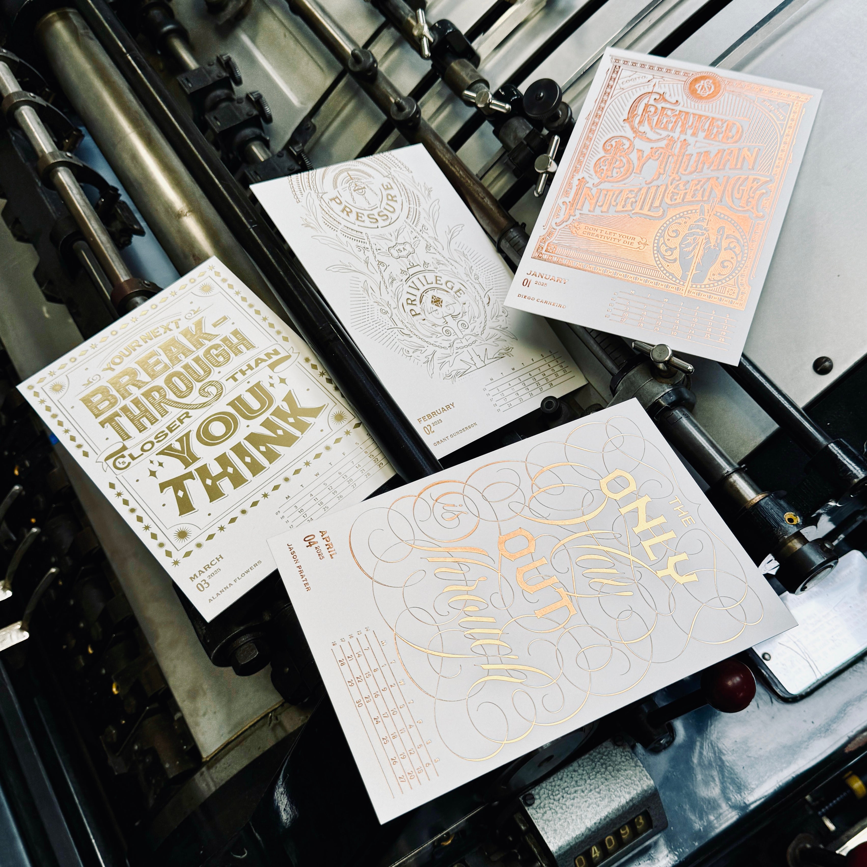 2025 LETTERPRESS CALENDAR - LIGHT edition 2025 LETTERPRESS CALENDAR - LIGHT edition