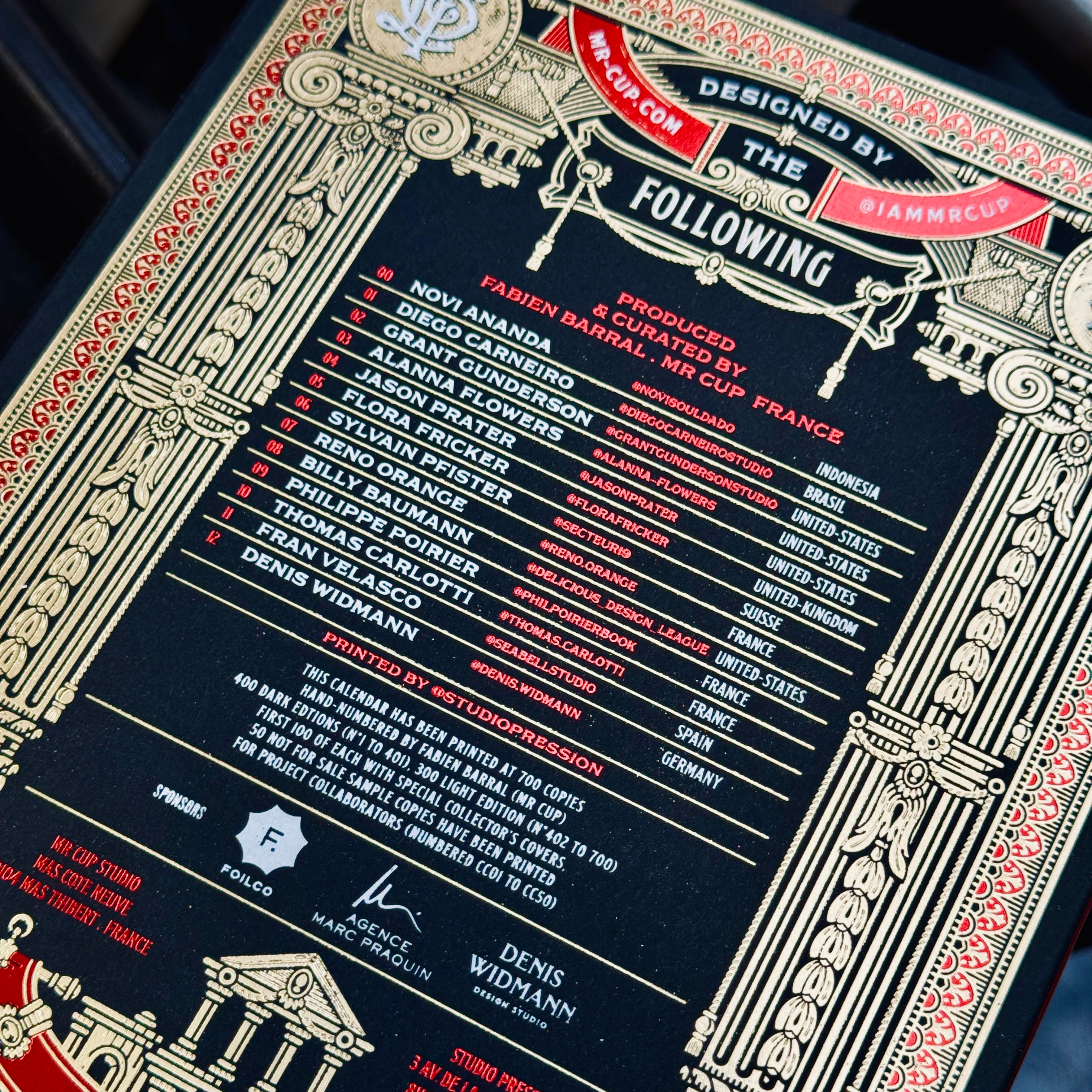 2025 LETTERPRESS CALENDAR - DARK edition 2025 LETTERPRESS CALENDAR - DARK edition