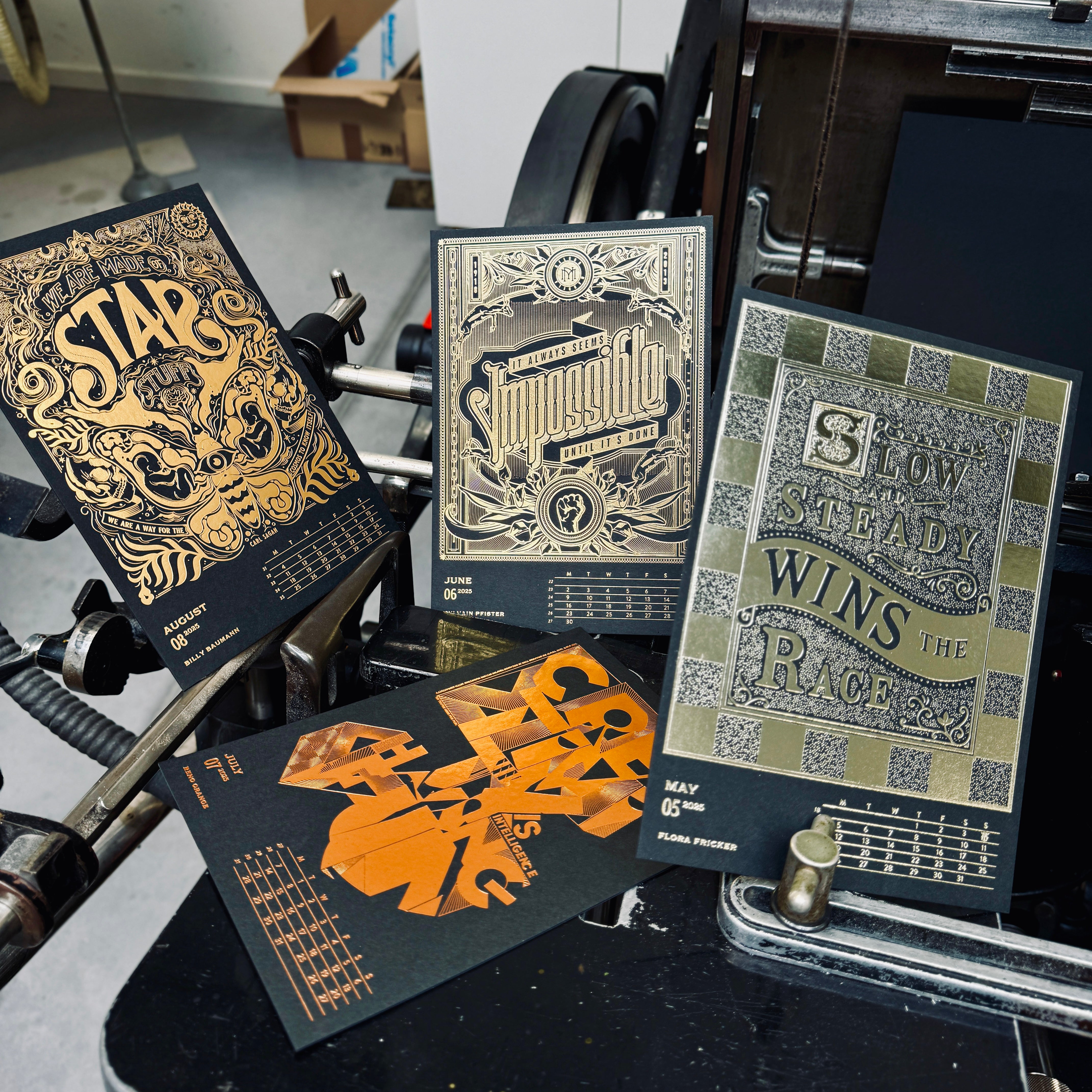 2025 LETTERPRESS CALENDAR - 2 COLLECTOR editions 2025 LETTERPRESS CALENDAR - 2 COLLECTOR editions