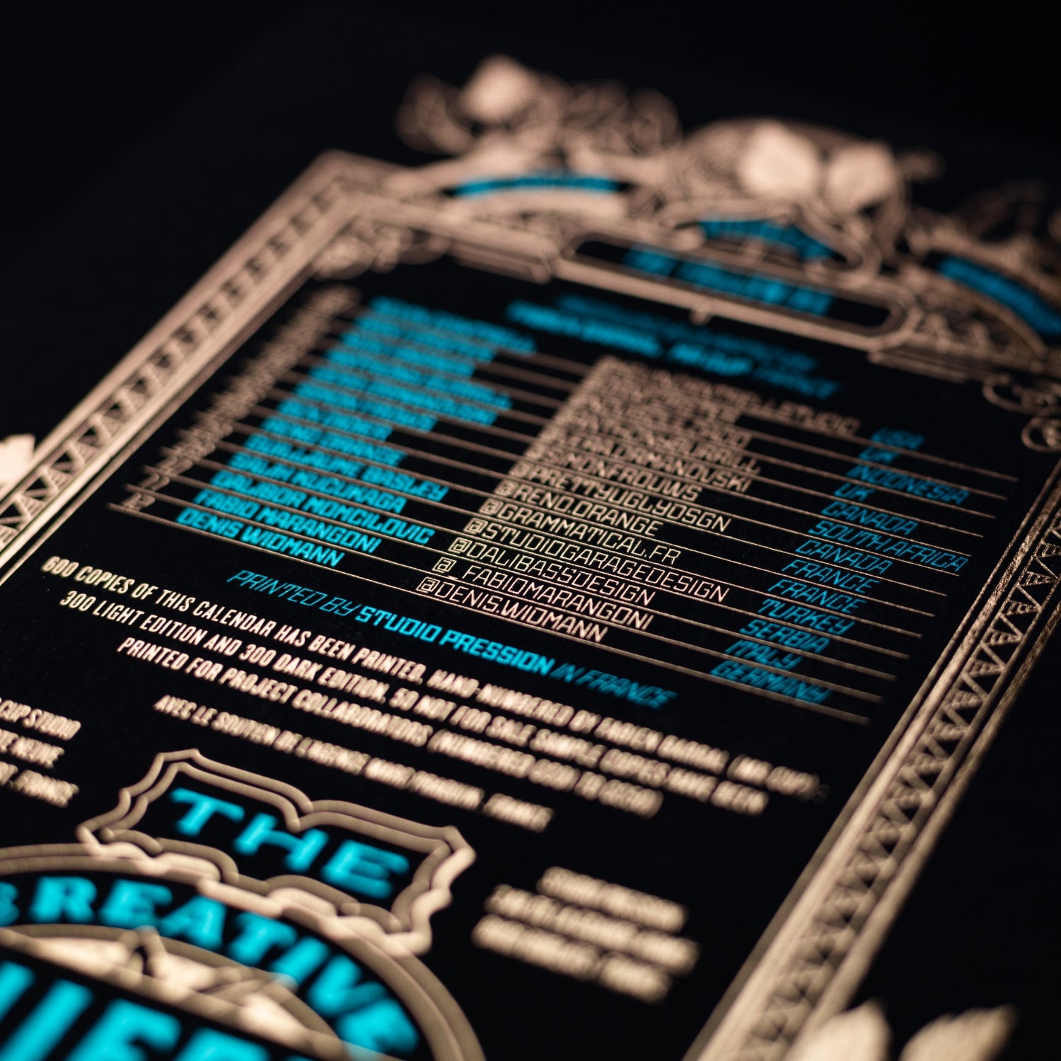 2024 LETTERPRESS CALENDAR - DARK edition 2024 LETTERPRESS CALENDAR - DARK edition