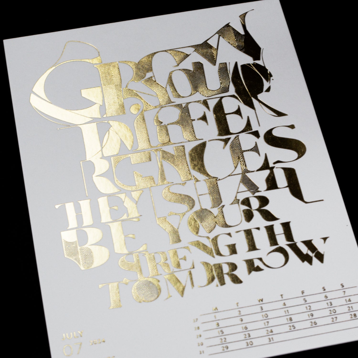 2024 LETTERPRESS CALENDAR - LIGHT edition 2024 LETTERPRESS CALENDAR - LIGHT edition