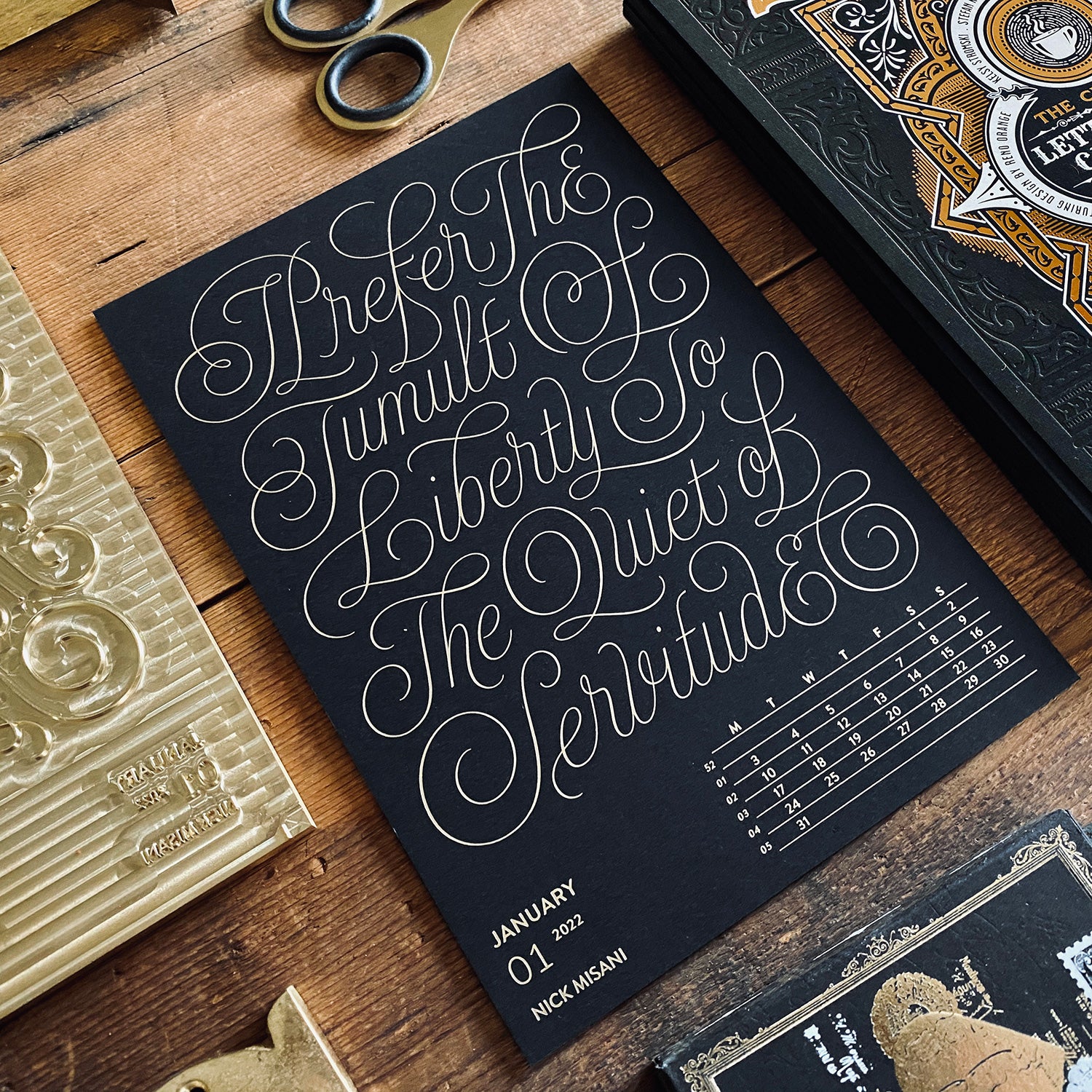 2022 LETTERPRESS CALENDAR - DELUXE edition 2022 LETTERPRESS CALENDAR - DELUXE edition