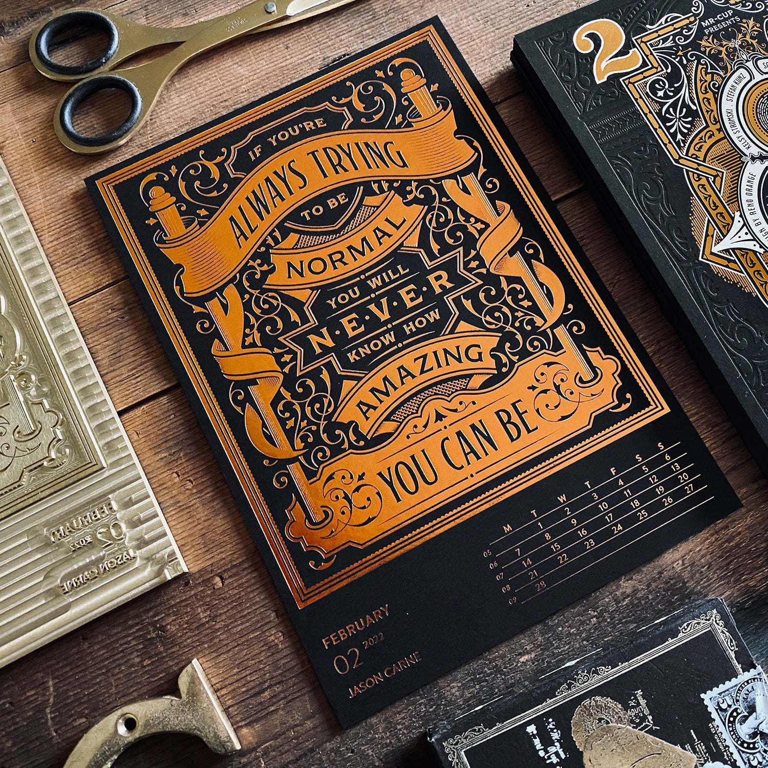 2022 LETTERPRESS CALENDAR - DELUXE edition 2022 LETTERPRESS CALENDAR - DELUXE edition