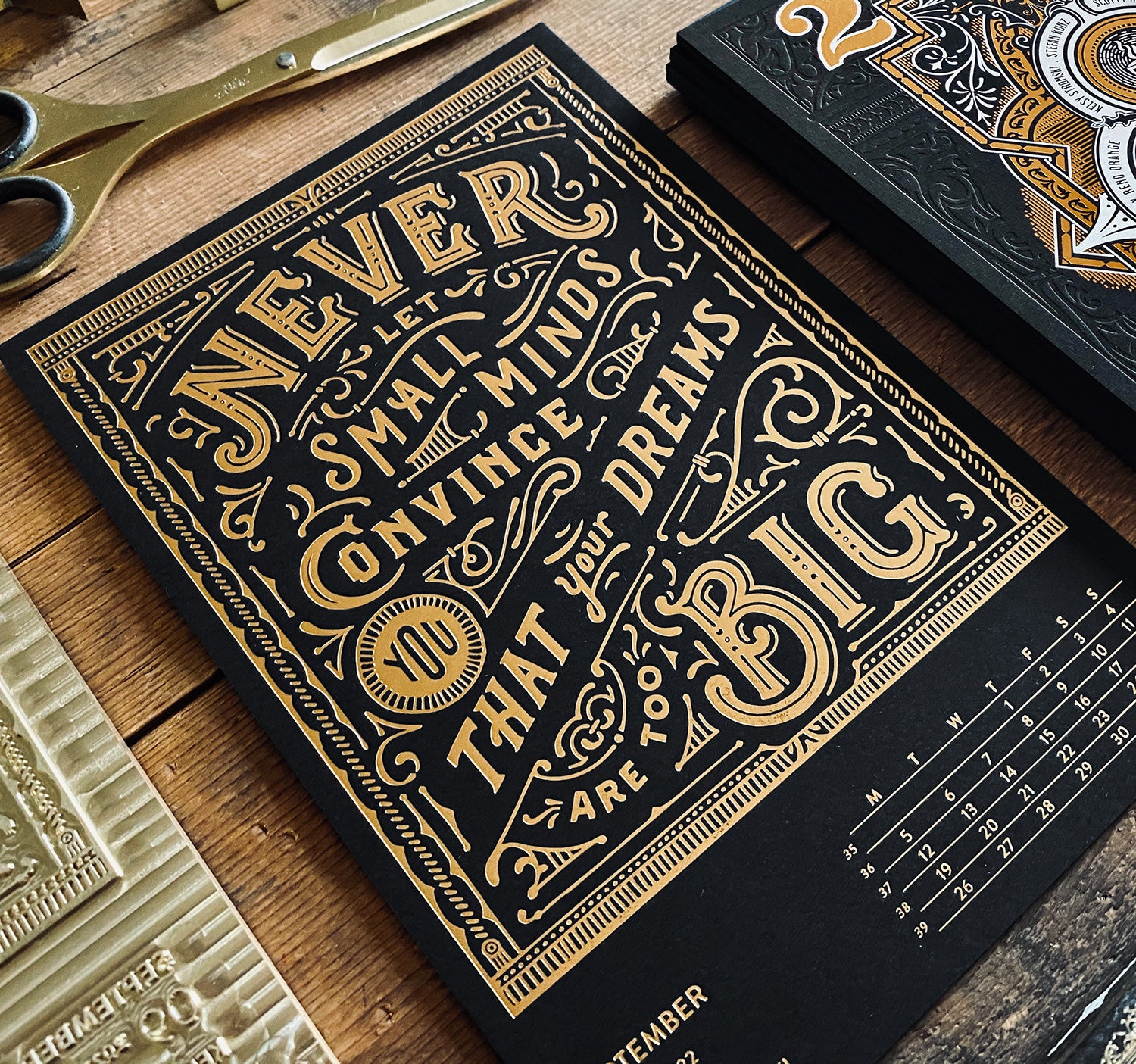 2022 LETTERPRESS CALENDAR - DELUXE edition 2022 LETTERPRESS CALENDAR - DELUXE edition