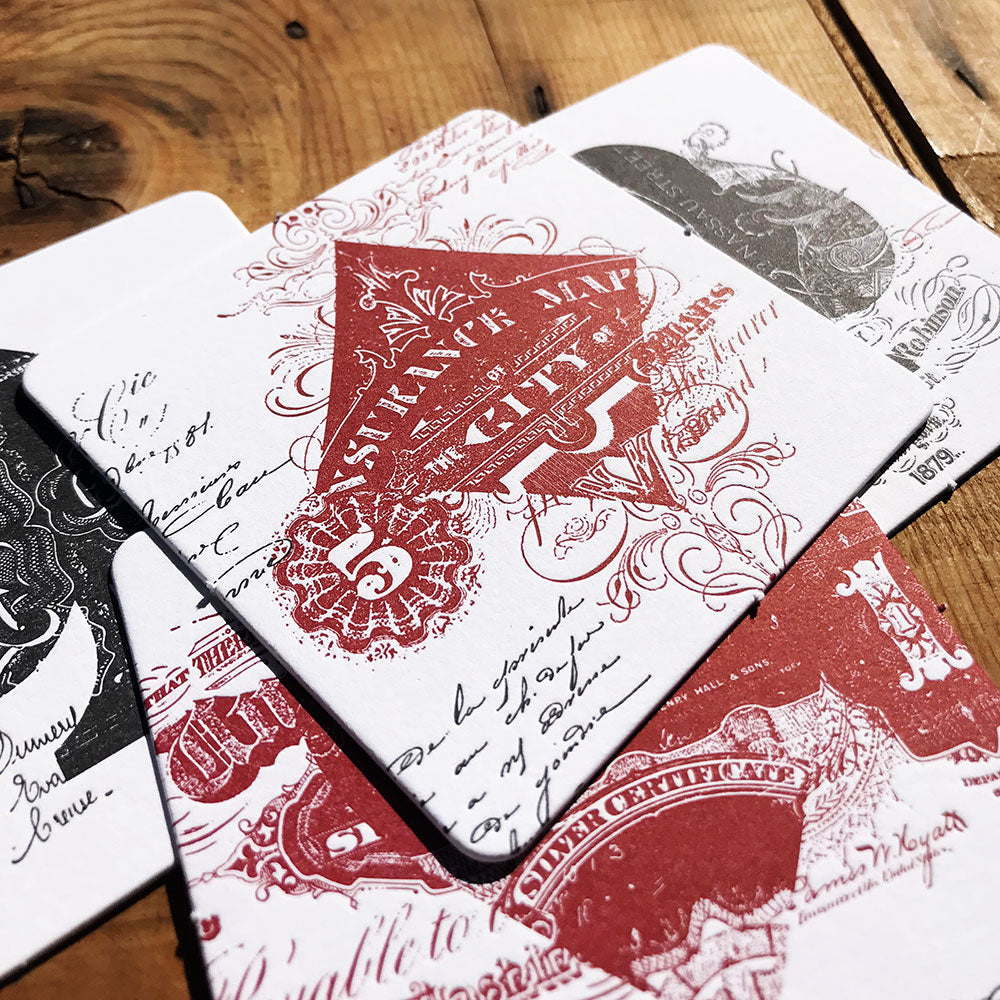 EPHEMERID letterpress coasters - MR CUP EPHEMERID letterpress coasters - MR CUP
