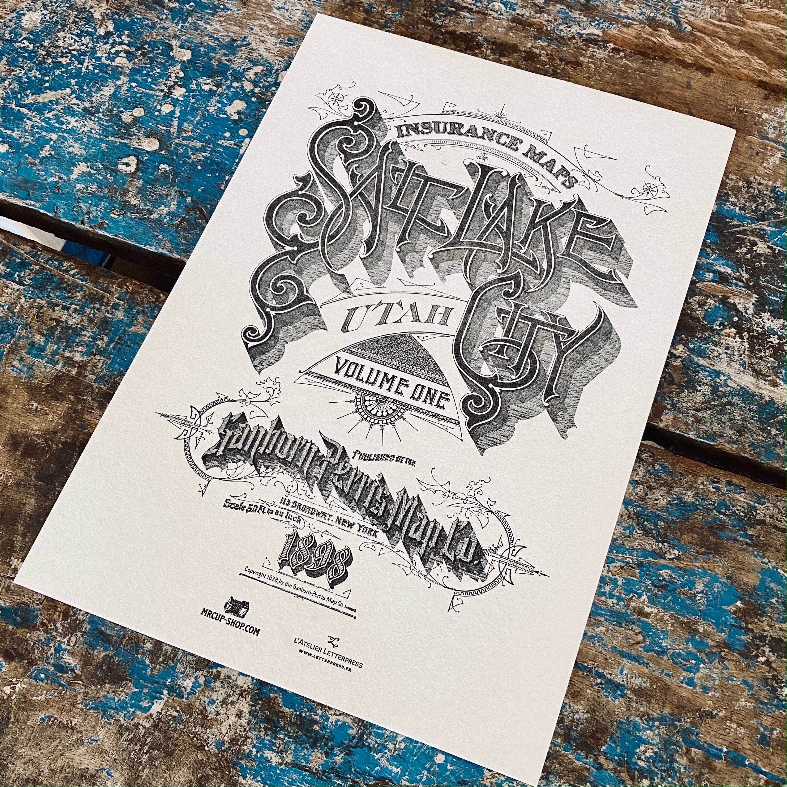 SALT LAKE CITY art print & Alphabet Cities book SALT LAKE CITY art print & Alphabet Cities book