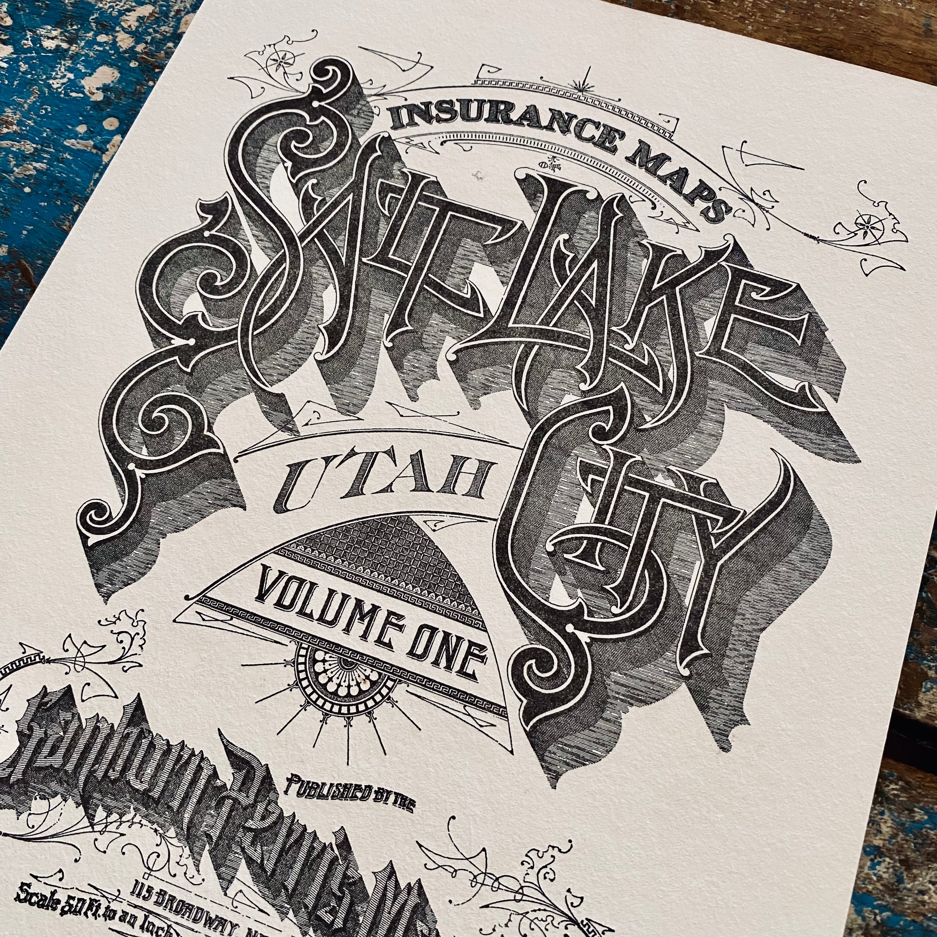 SALT LAKE CITY art print & Alphabet Cities book SALT LAKE CITY art print & Alphabet Cities book