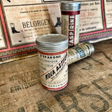 3 french small metal tube tins