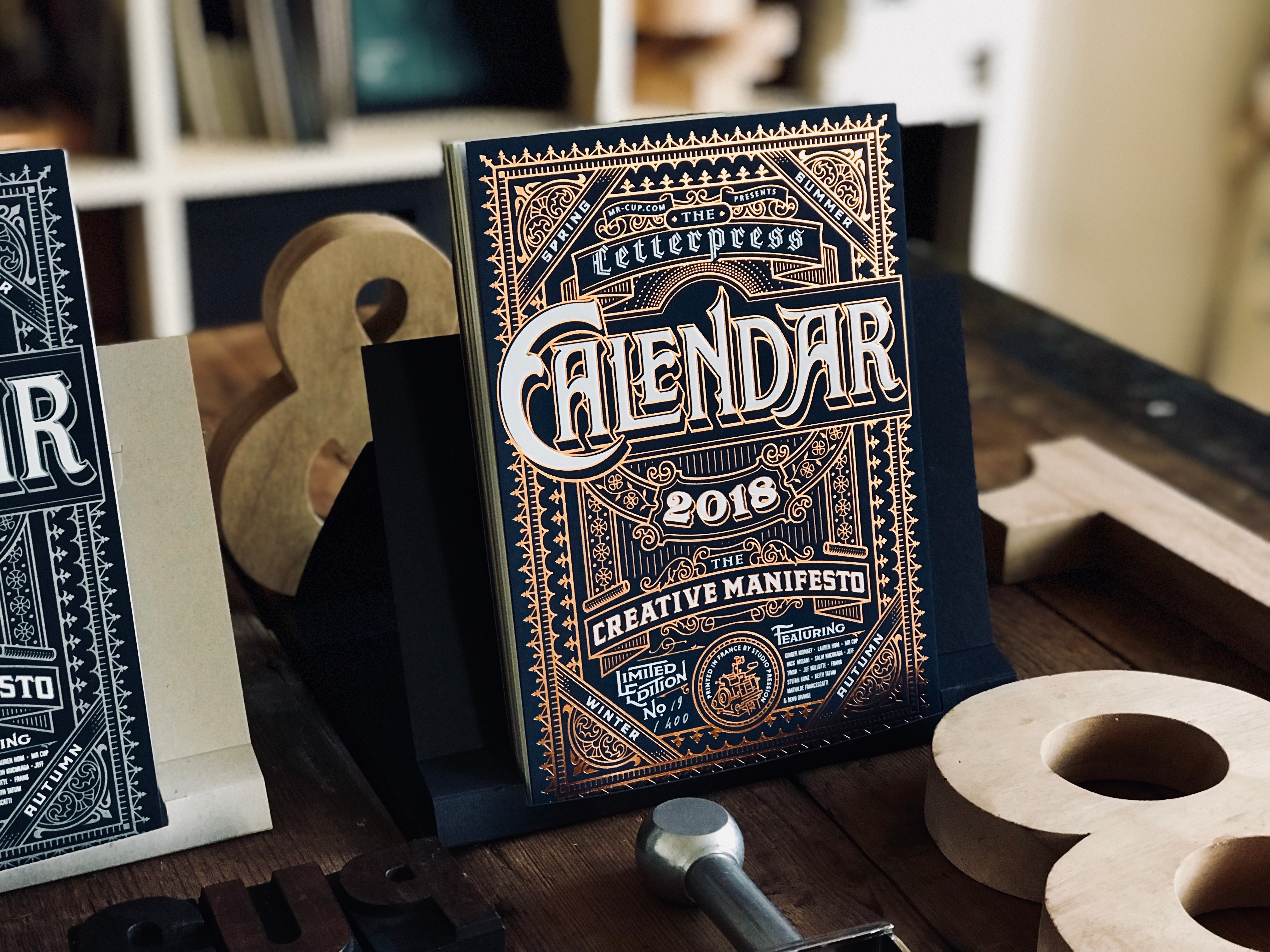 2018 Letterpress CALENDAR DELUXE EDITION - MR CUP 2018 Letterpress CALENDAR DELUXE EDITION - MR CUP