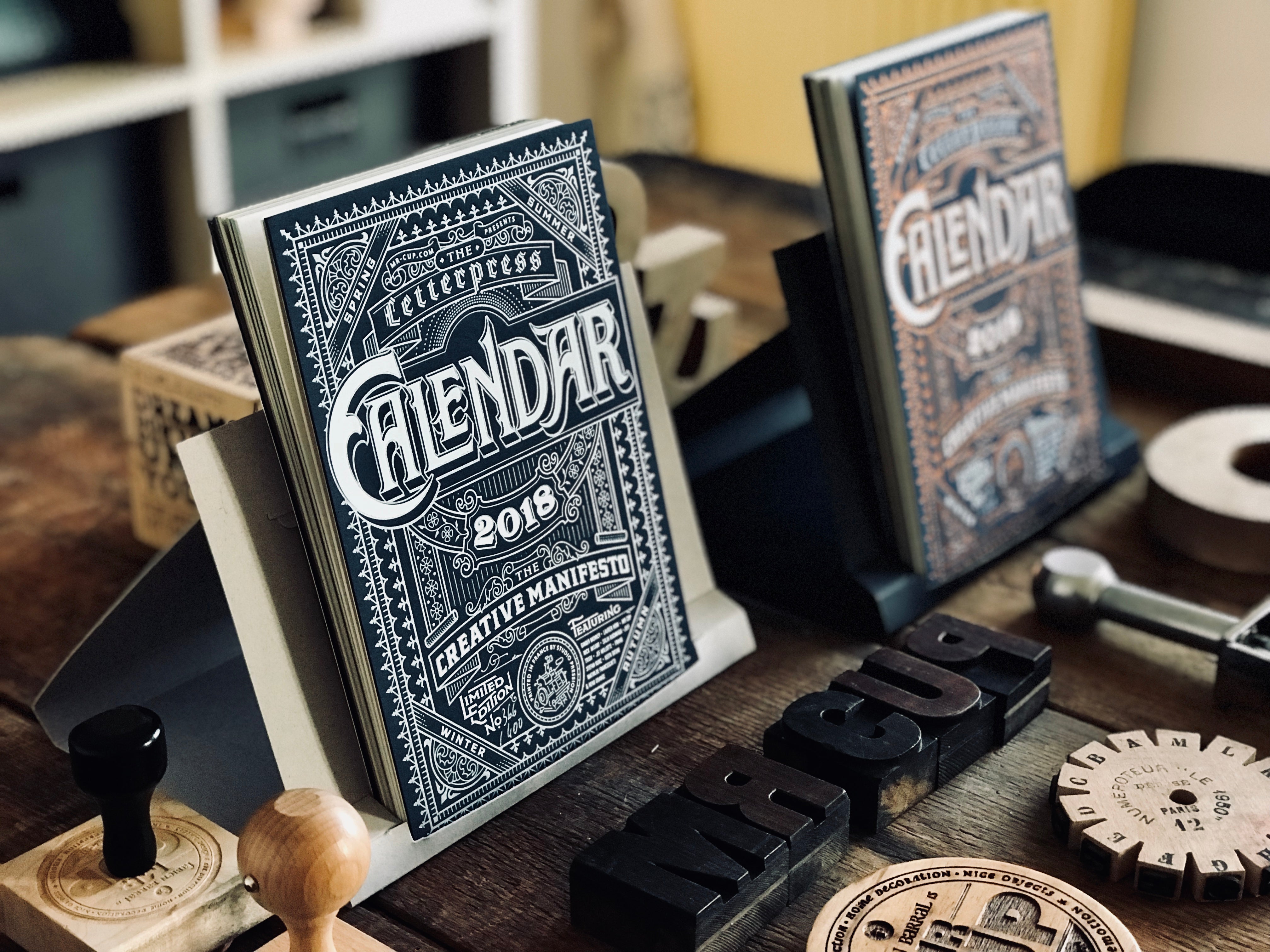 2018 Letterpress CALENDAR (silver print edition) - MR CUP 2018 Letterpress CALENDAR (silver print edition) - MR CUP
