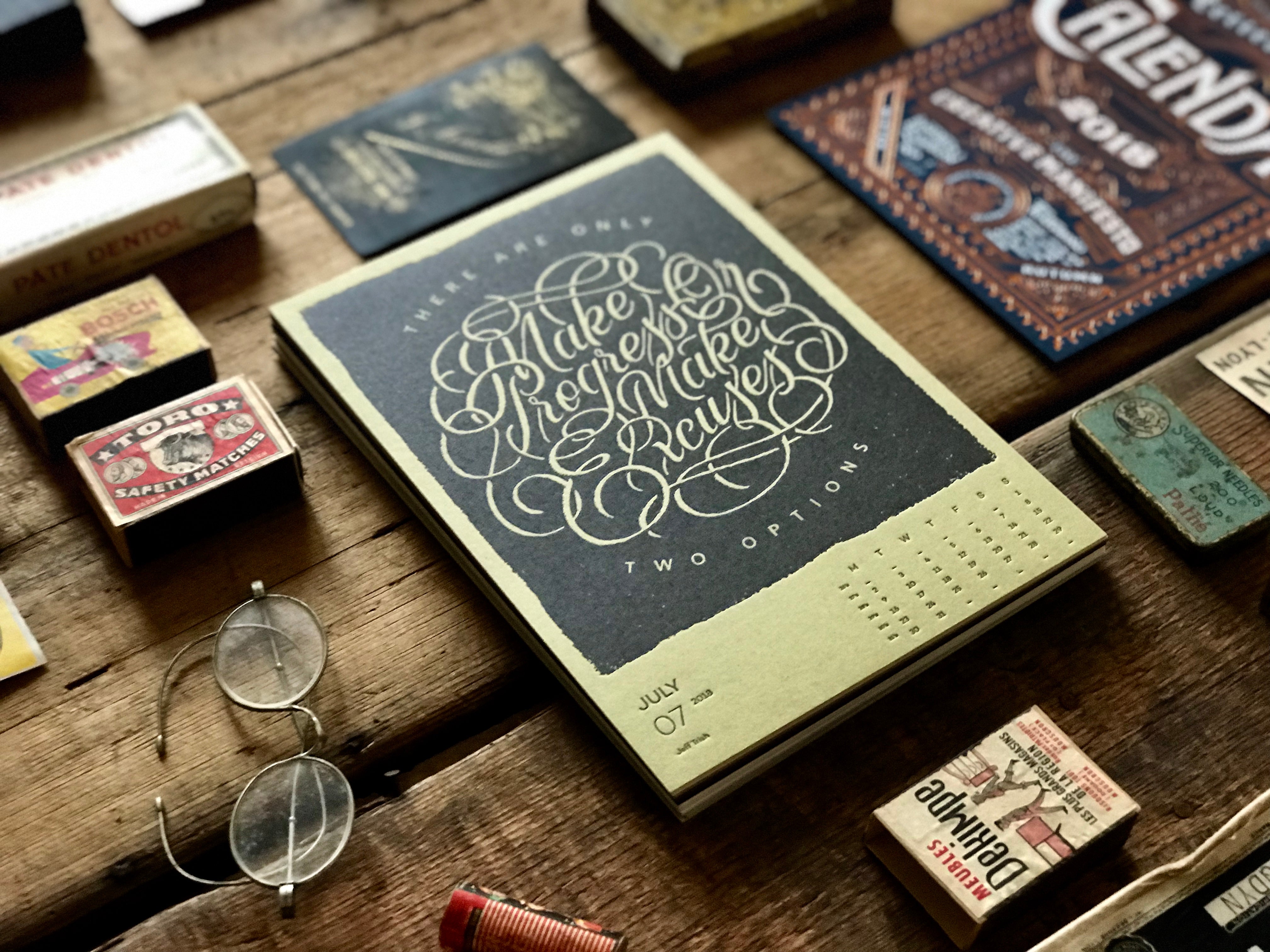 2018 Letterpress CALENDAR (silver print edition) - MR CUP 2018 Letterpress CALENDAR (silver print edition) - MR CUP