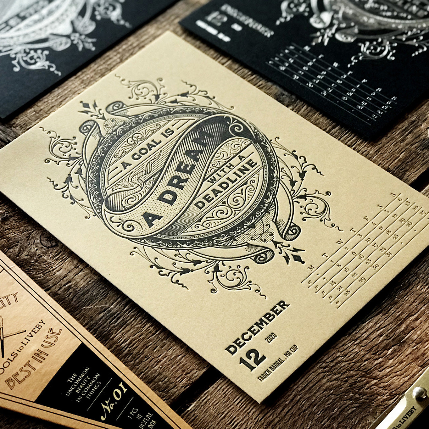 2020 letterpress calendar Artist's proof 12 - MR CUP 2020 letterpress calendar Artist's proof 12 - MR CUP