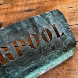 Copper stencil : LIVERPOOOL