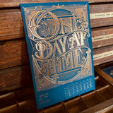2023 LETTERPRESS CALENDAR - Blue edition
