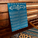 2023 LETTERPRESS CALENDAR - Blue edition