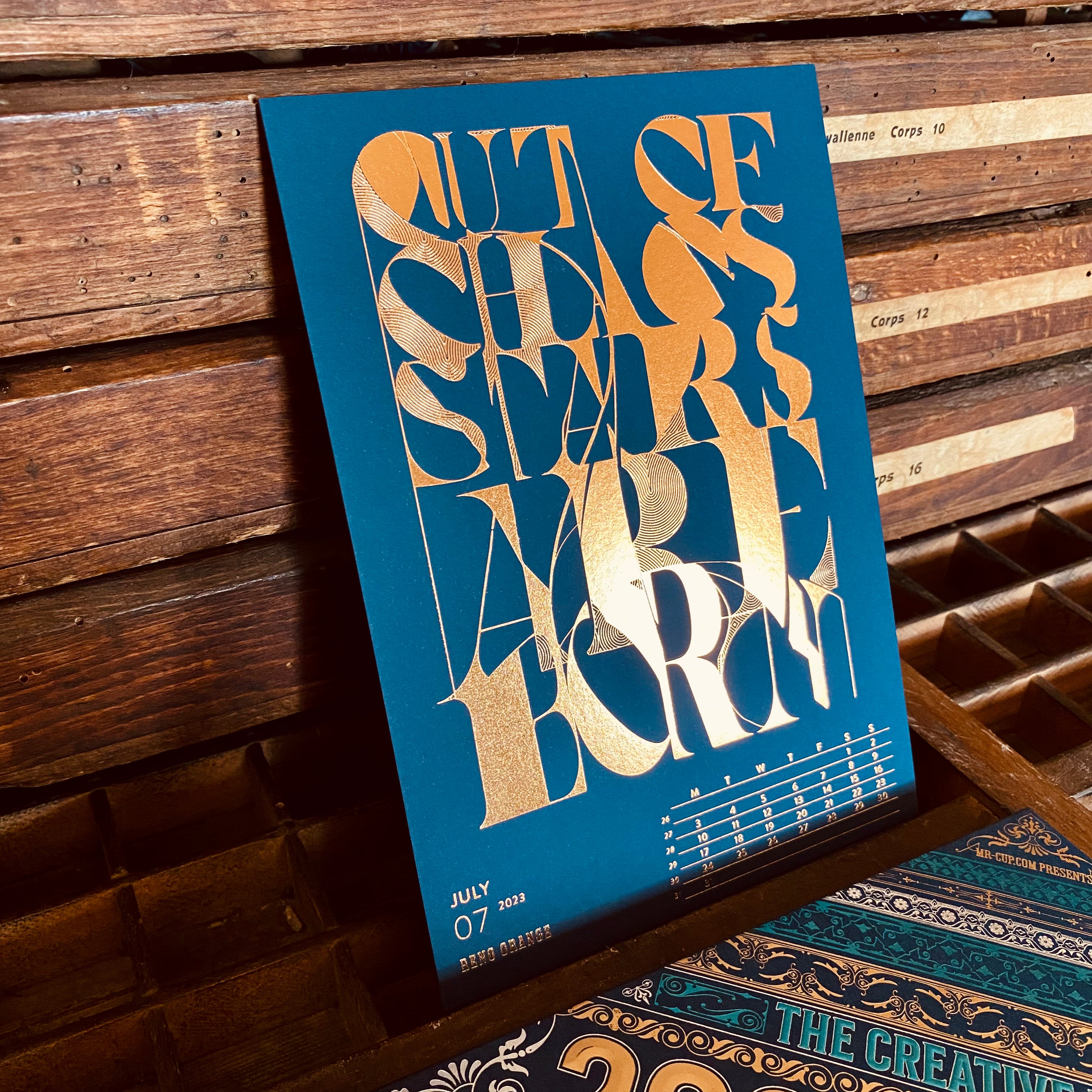 2023 LETTERPRESS CALENDAR - Blue edition 2023 LETTERPRESS CALENDAR - Blue edition