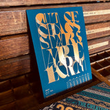 2023 LETTERPRESS CALENDAR - Blue edition