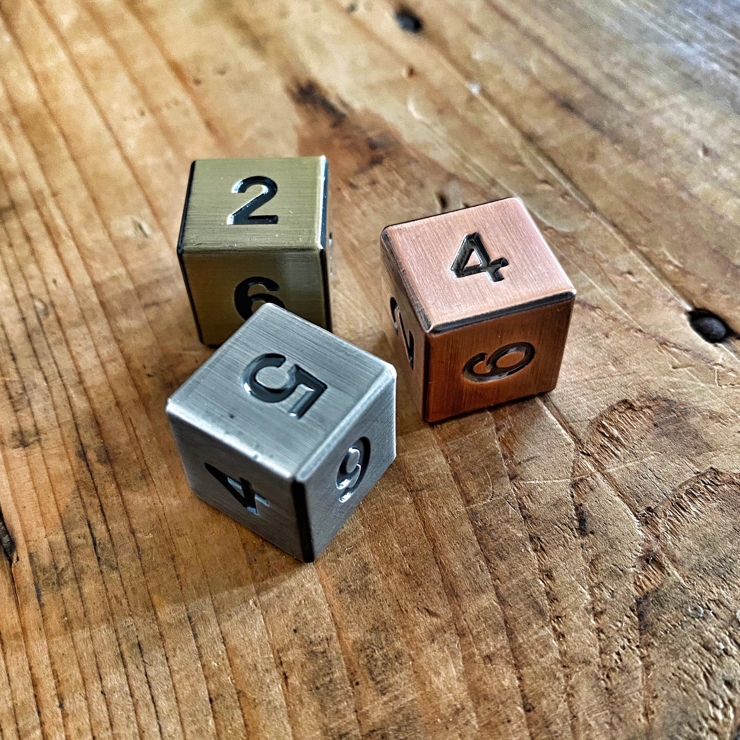 3 EPHEMERID metal dices 3 EPHEMERID metal dices