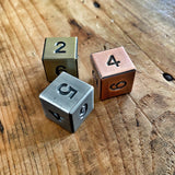 3 EPHEMERID metal dices