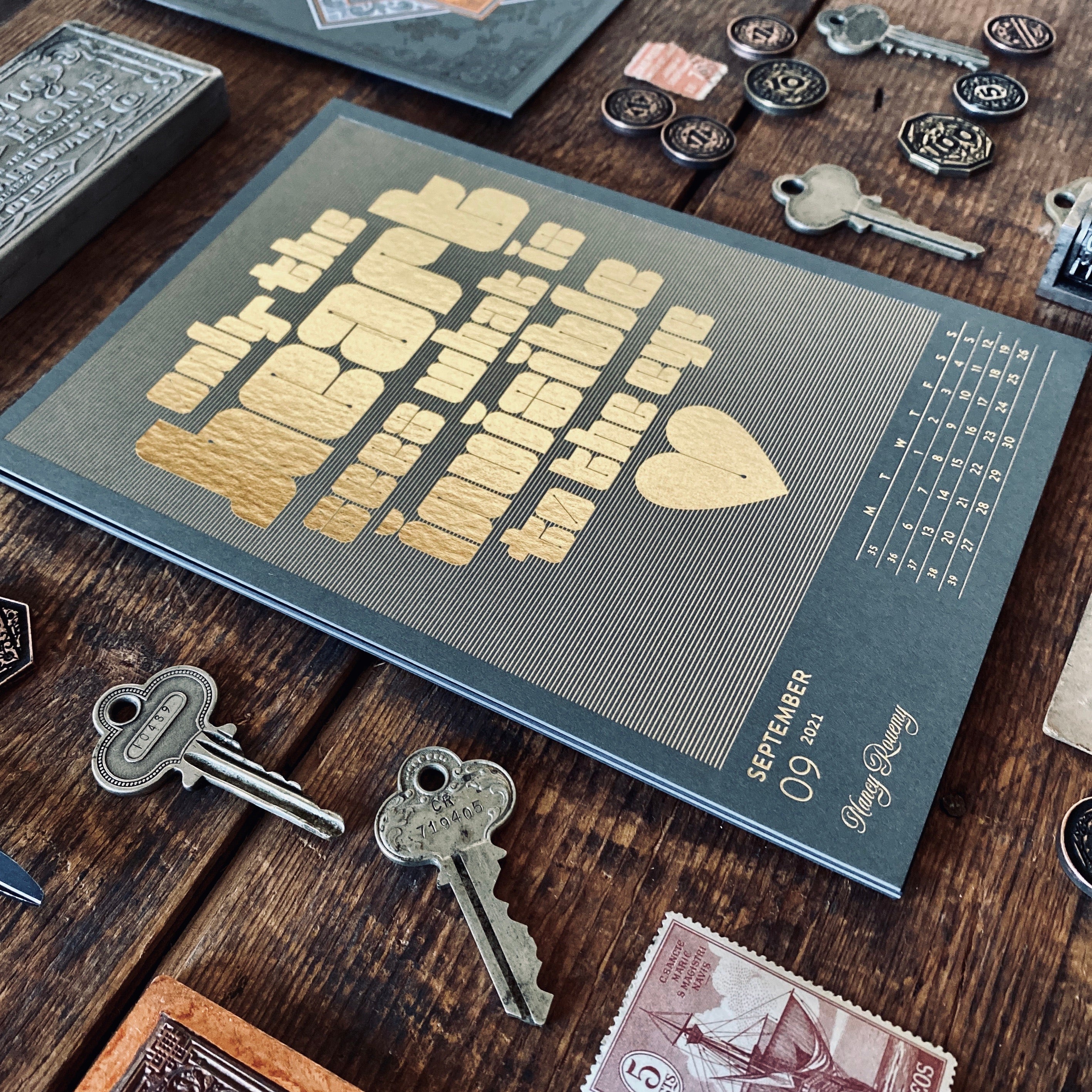 2021 LETTERPRESS CALENDAR - DELUXE edition 2021 LETTERPRESS CALENDAR - DELUXE edition