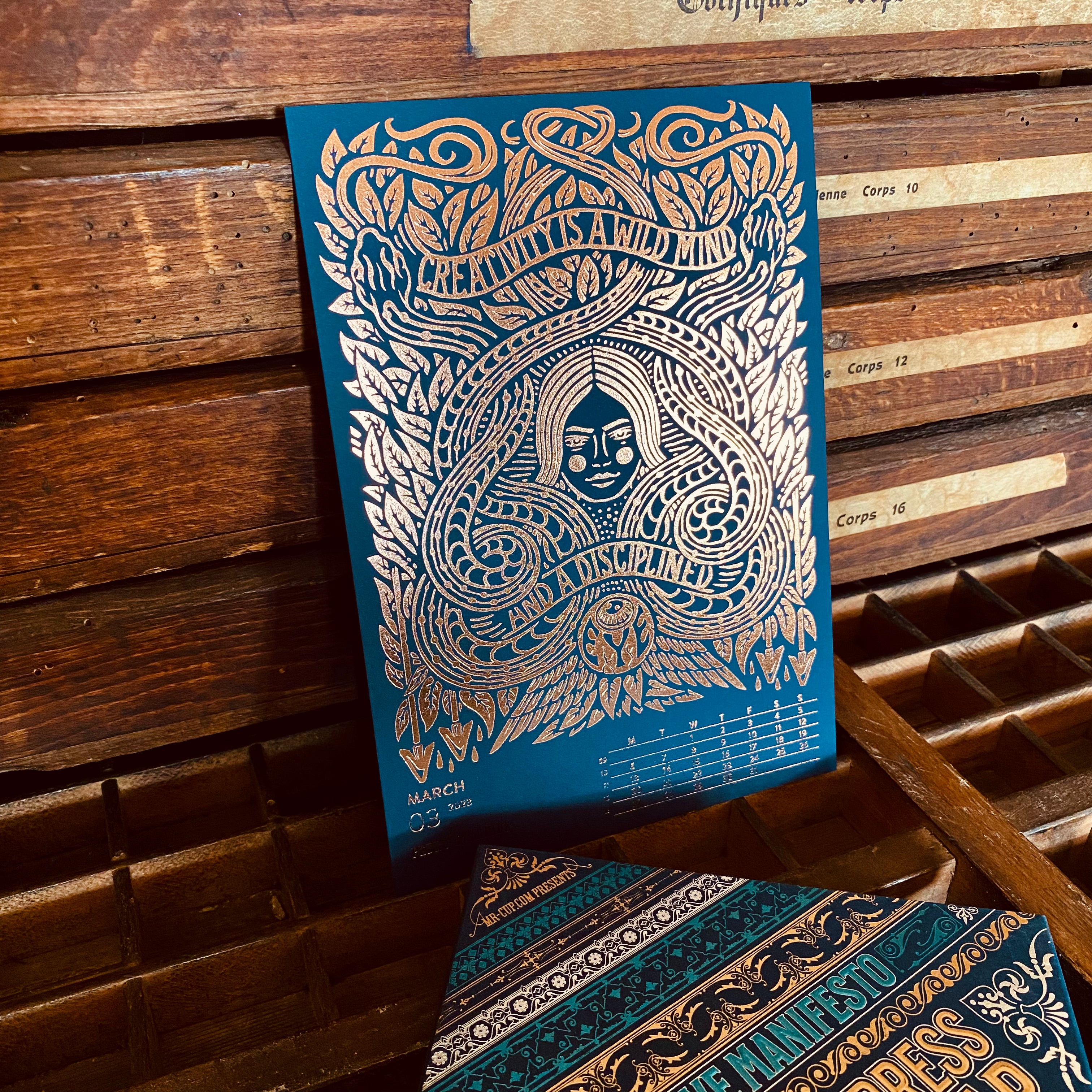 2023 LETTERPRESS CALENDAR - Blue edition 2023 LETTERPRESS CALENDAR - Blue edition