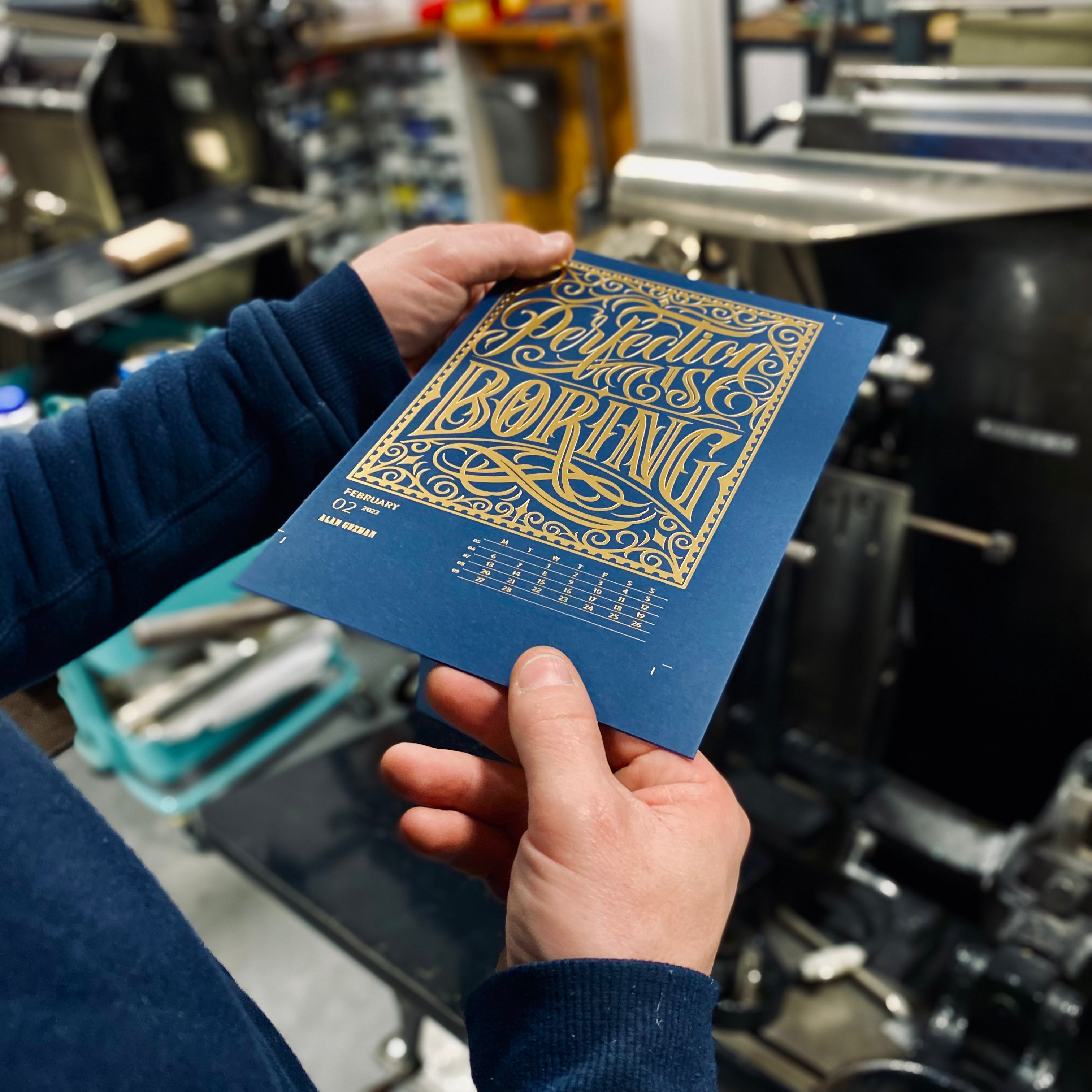 2023 LETTERPRESS CALENDAR - Blue edition 2023 LETTERPRESS CALENDAR - Blue edition