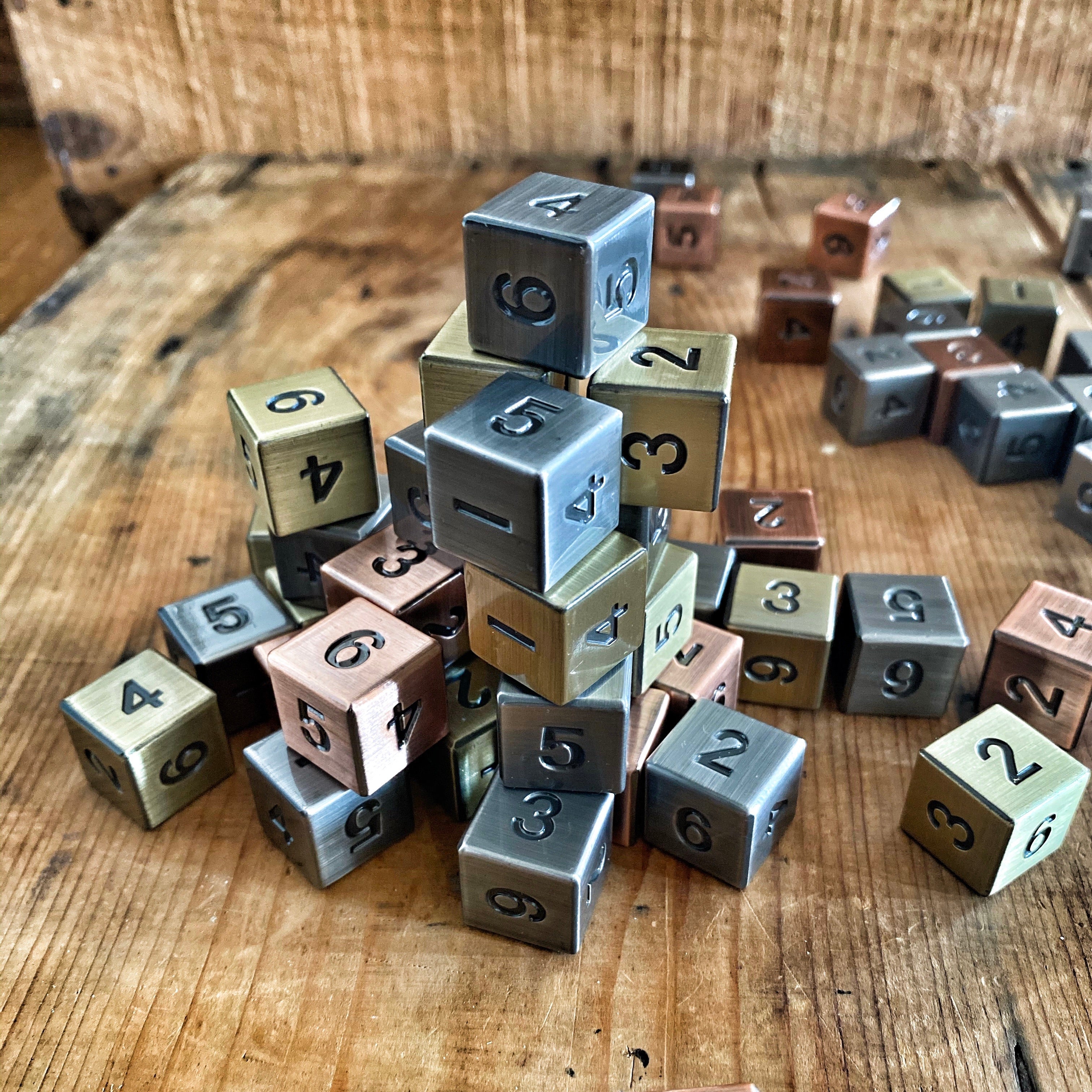 3 EPHEMERID metal dices 3 EPHEMERID metal dices