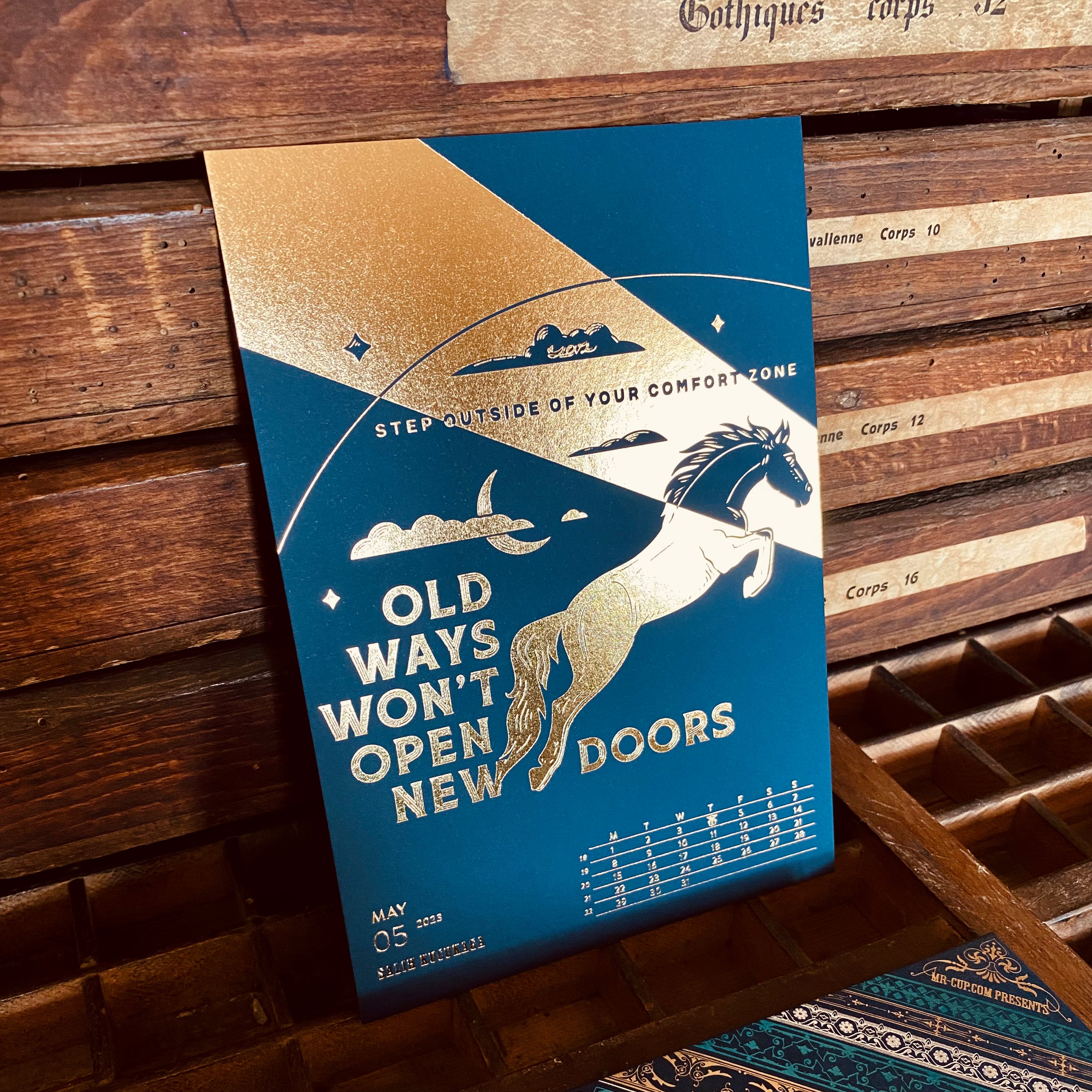 2023 LETTERPRESS CALENDAR - Blue edition 2023 LETTERPRESS CALENDAR - Blue edition