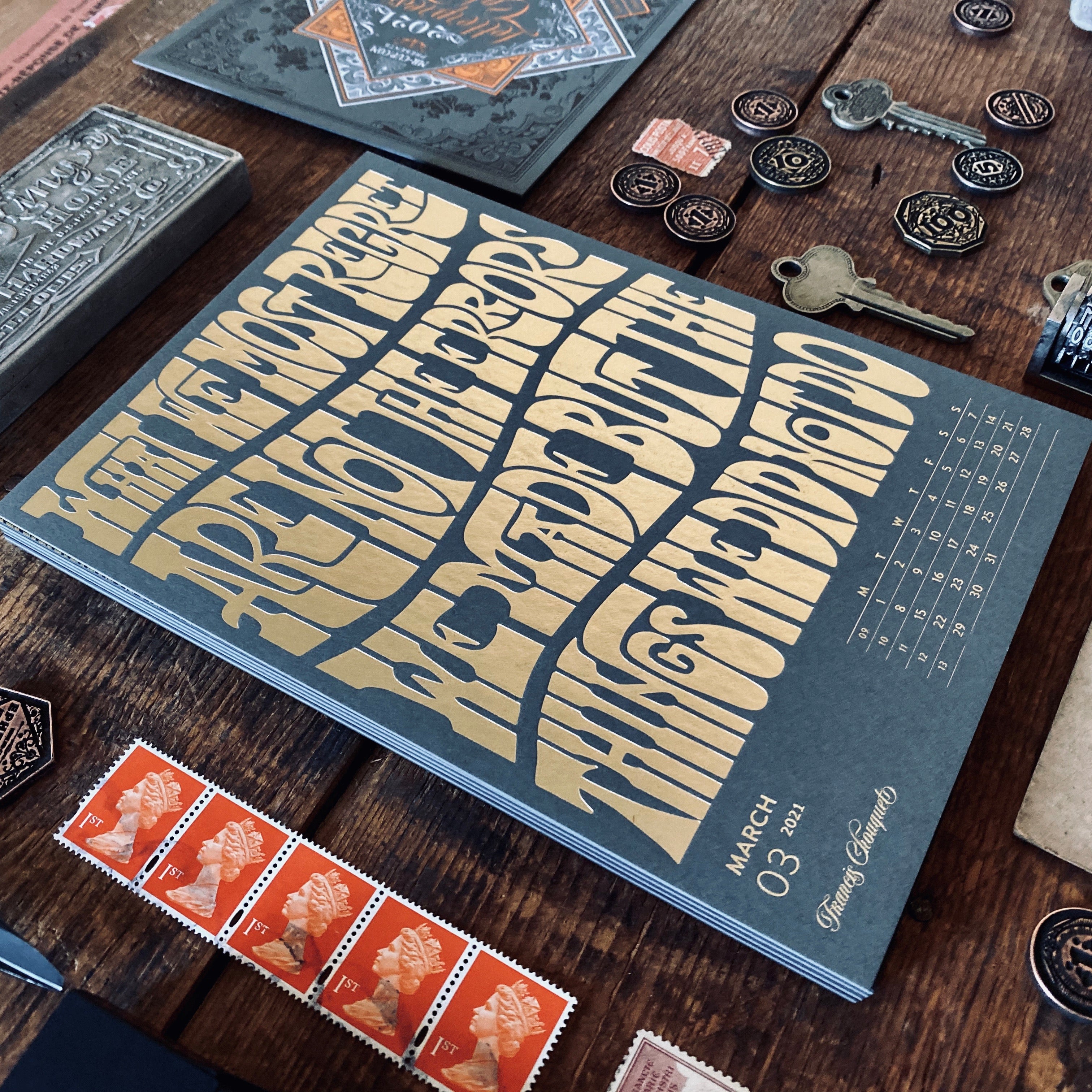 2021 LETTERPRESS CALENDAR - DELUXE edition 2021 LETTERPRESS CALENDAR - DELUXE edition