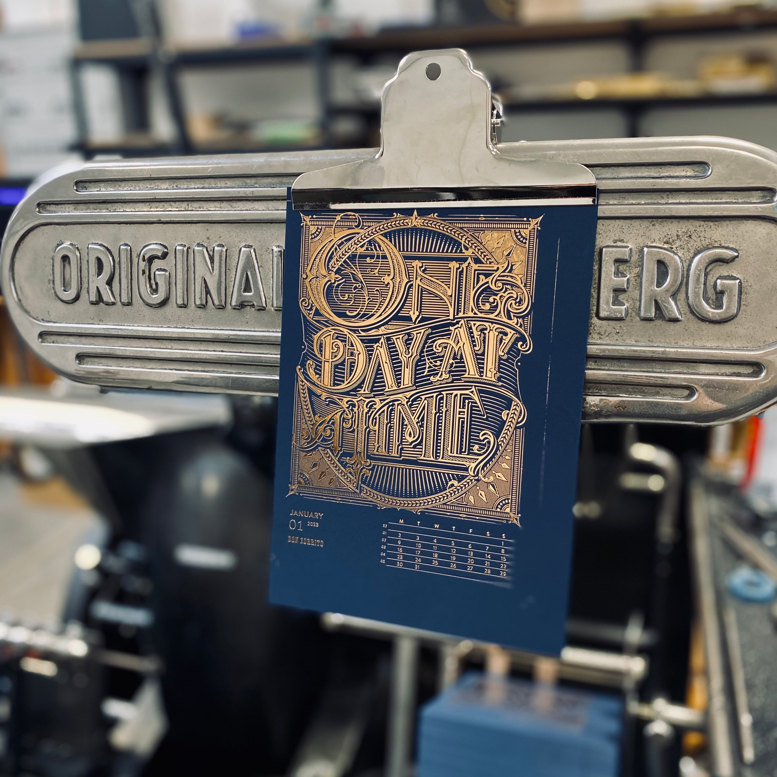 2023 LETTERPRESS CALENDAR - Blue edition 2023 LETTERPRESS CALENDAR - Blue edition