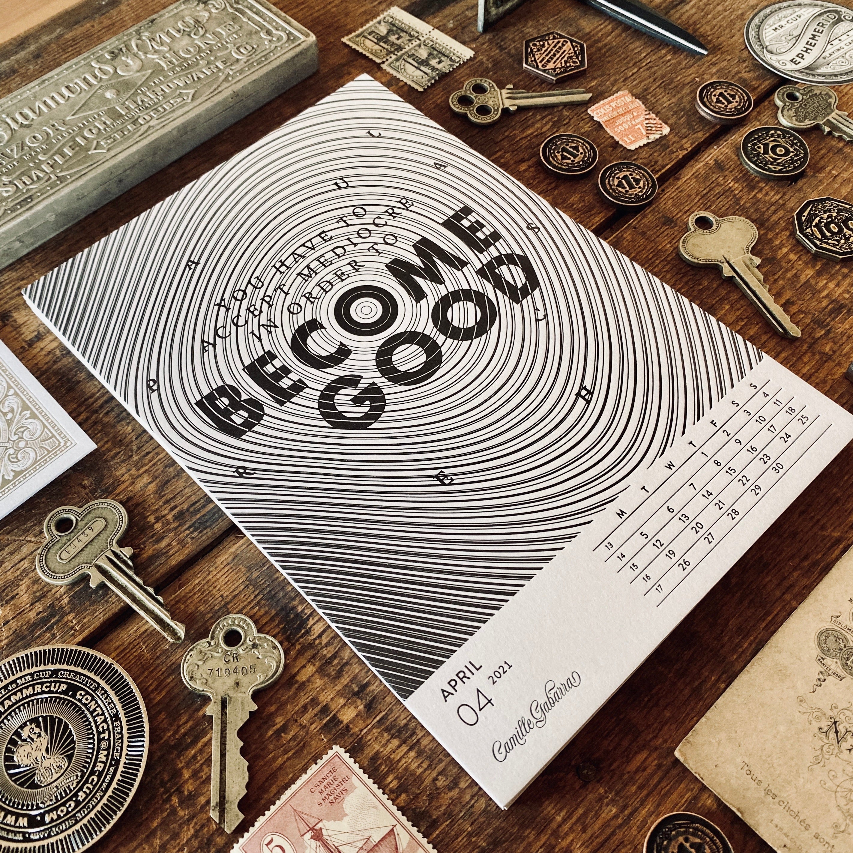 2021 LETTERPRESS CALENDAR - STANDARD edition 2021 LETTERPRESS CALENDAR - STANDARD edition