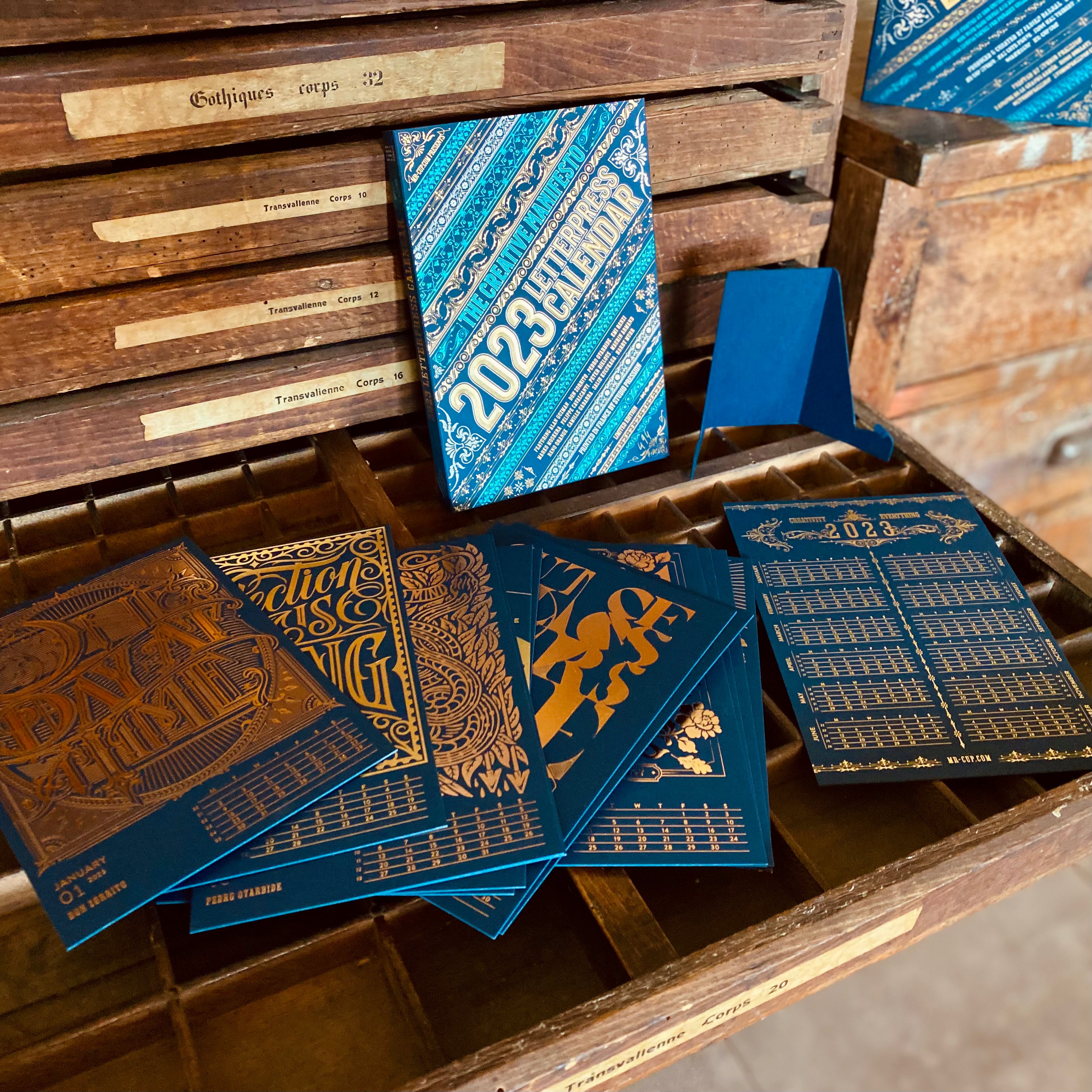 2023 LETTERPRESS CALENDAR - Blue edition 2023 LETTERPRESS CALENDAR - Blue edition