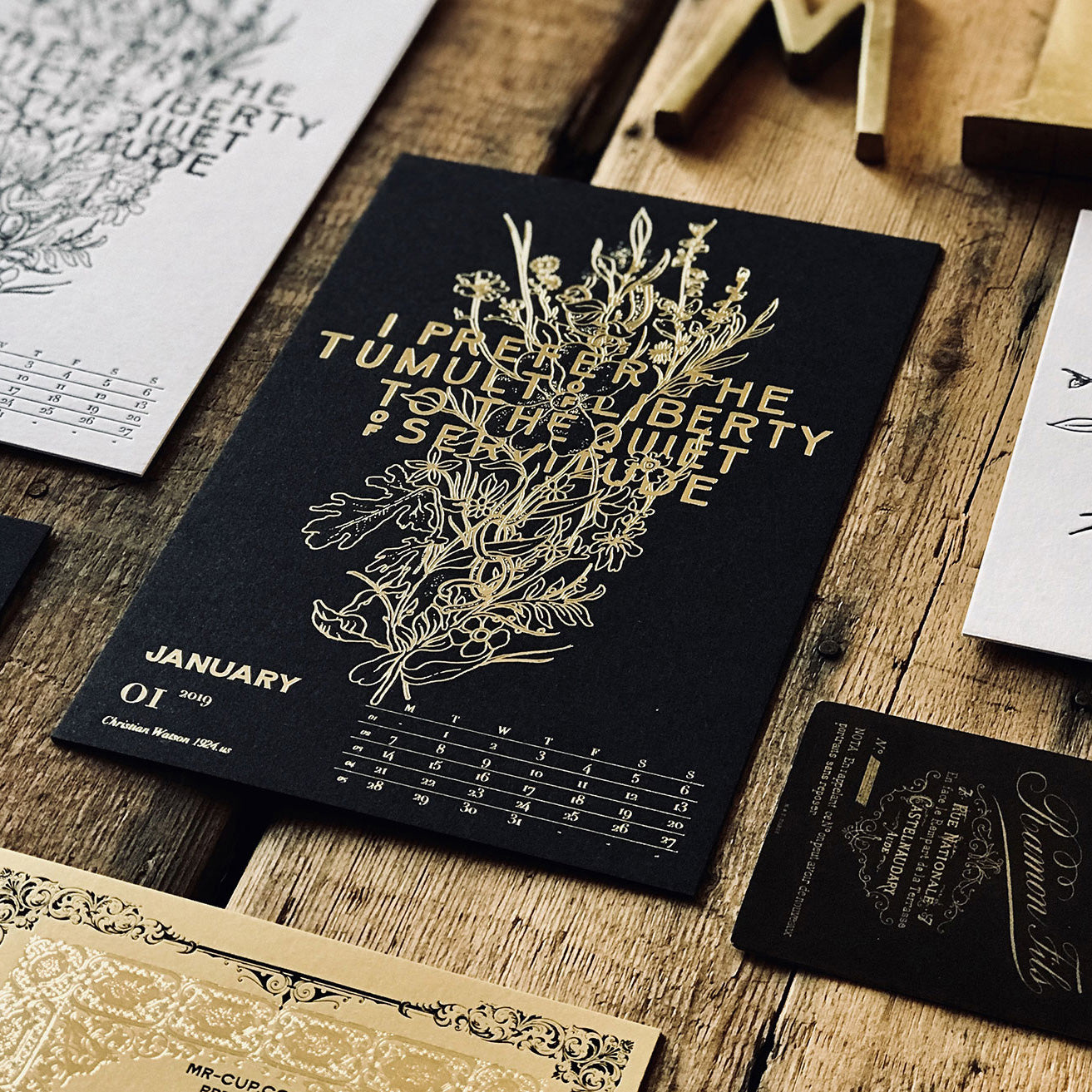 2019 LETTERPRESS CALENDAR - DELUXE edition - MR CUP 2019 LETTERPRESS CALENDAR - DELUXE edition - MR CUP