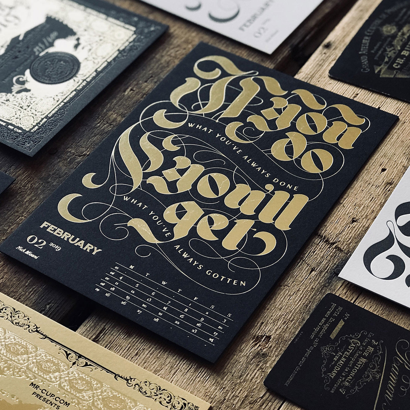 2019 LETTERPRESS CALENDAR - DELUXE edition - MR CUP 2019 LETTERPRESS CALENDAR - DELUXE edition - MR CUP