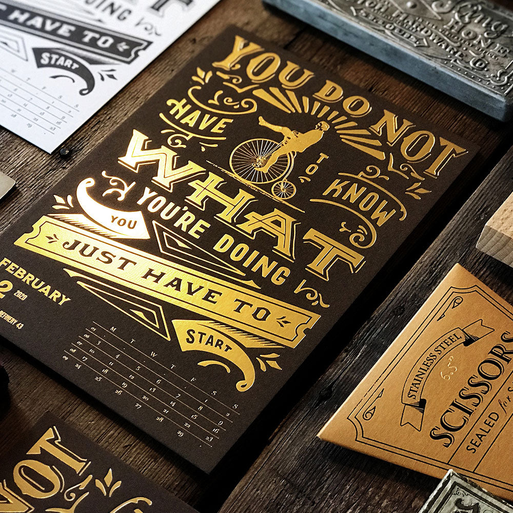 2020 LETTERPRESS CALENDAR - DELUXE edition - MR CUP 2020 LETTERPRESS CALENDAR - DELUXE edition - MR CUP