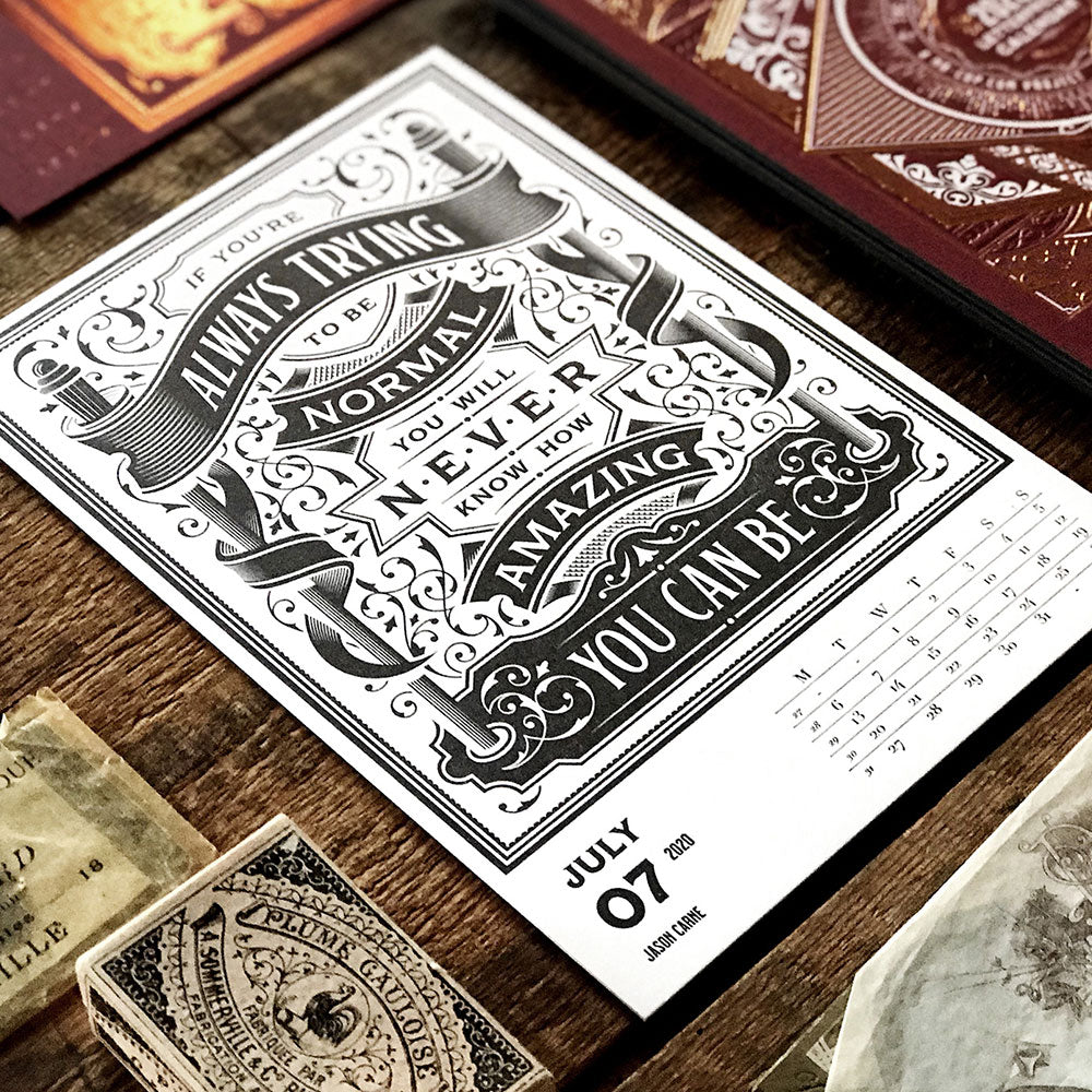 2020 LETTERPRESS CALENDAR - STANDARD edition - MR CUP 2020 LETTERPRESS CALENDAR - STANDARD edition - MR CUP