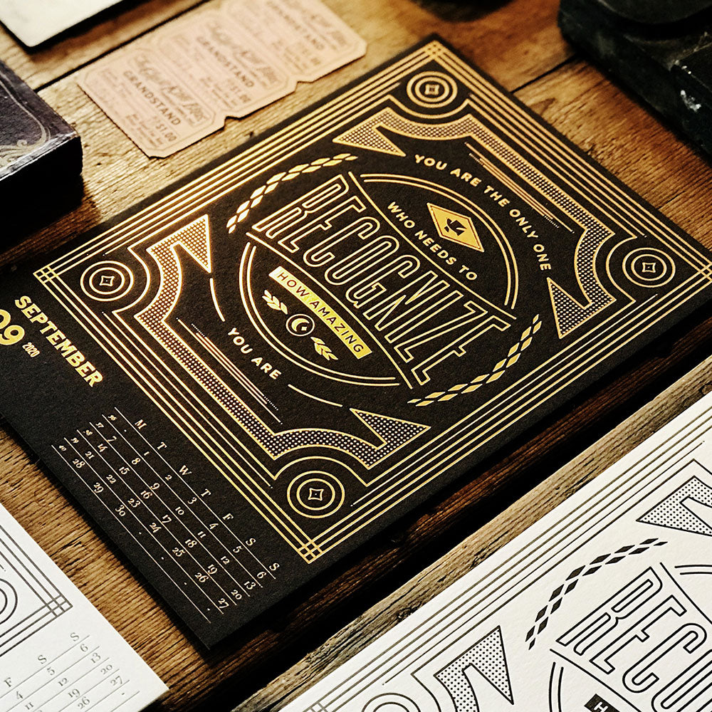 2020 LETTERPRESS CALENDAR - DELUXE edition - MR CUP 2020 LETTERPRESS CALENDAR - DELUXE edition - MR CUP