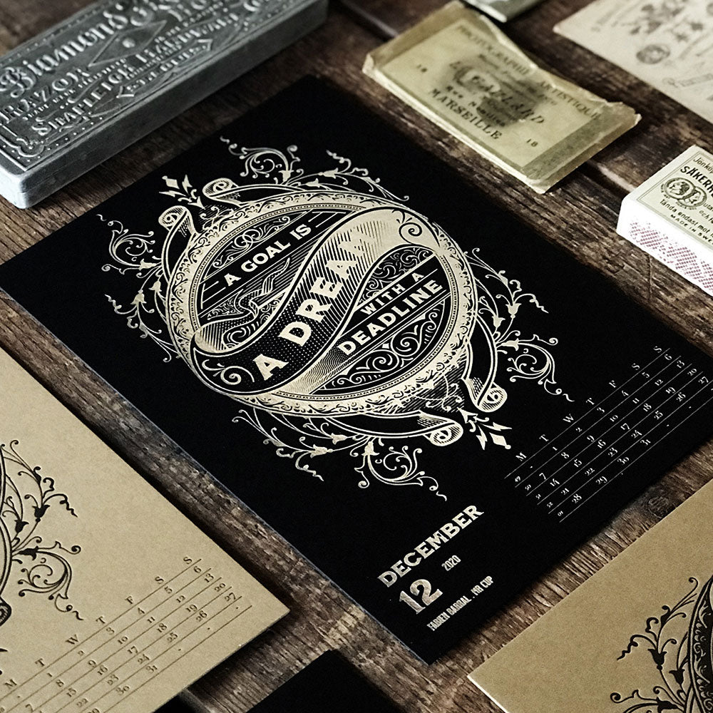 2020 LETTERPRESS CALENDAR - DELUXE edition - MR CUP 2020 LETTERPRESS CALENDAR - DELUXE edition - MR CUP