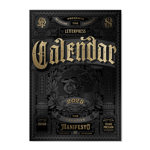 2025 LETTERPRESS CALENDAR - COLLECTOR DEEP DARK edition