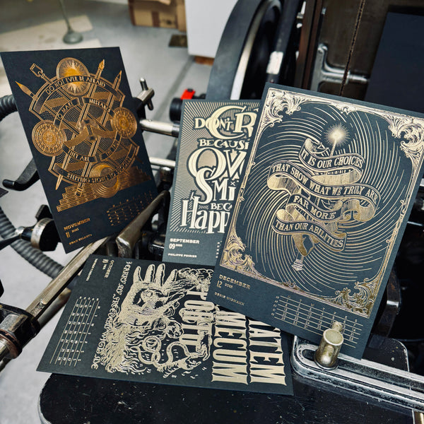 2025 LETTERPRESS CALENDAR - DEEP DARK COLLECTOR edition