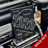 2026 LETTERPRESS CALENDAR - DARK - Collector HOLOGRAPHIC Edition - MR CUP