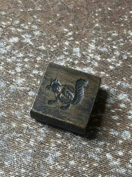 Antique Square Seal – Squirrel Motif - IND 9