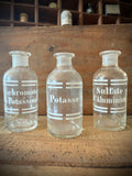 Three antique blown-glass pharmacy bottles, 19th early 20th centuries. LOT N°2