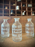 Three antique blown-glass pharmacy bottles, 19th early 20th centuries. LOT N°4
