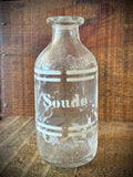 Three antique blown-glass pharmacy bottles, 19th early 20th centuries. LOT N°4