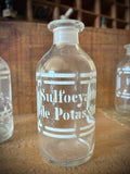 Three antique blown-glass pharmacy bottles, 19th early 20th centuries. LOT N°4