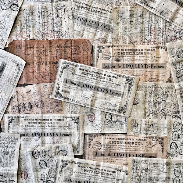 French 1850s Share Certificate