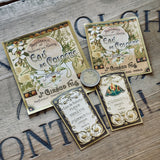 4 Late 1800's GIRAUD French Perfume Labels (0326-G6)