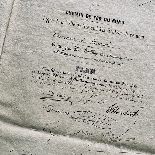 1874's french papers train land sale